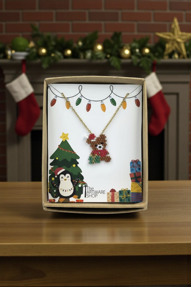 Χριστουγεννιάτικο Κολιέ Αρκουδάκι 2 Χριστουγεννιάτικο Κολιέ Αρκουδάκι