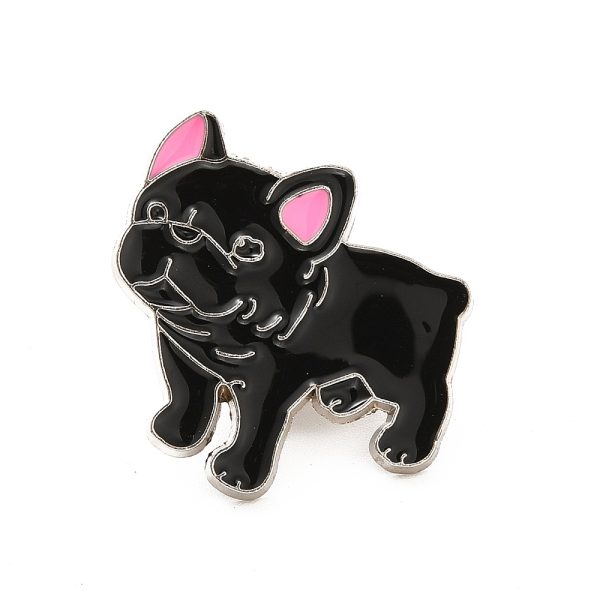 Κονκάρδα pin σκύλος μαύρο Bulldog