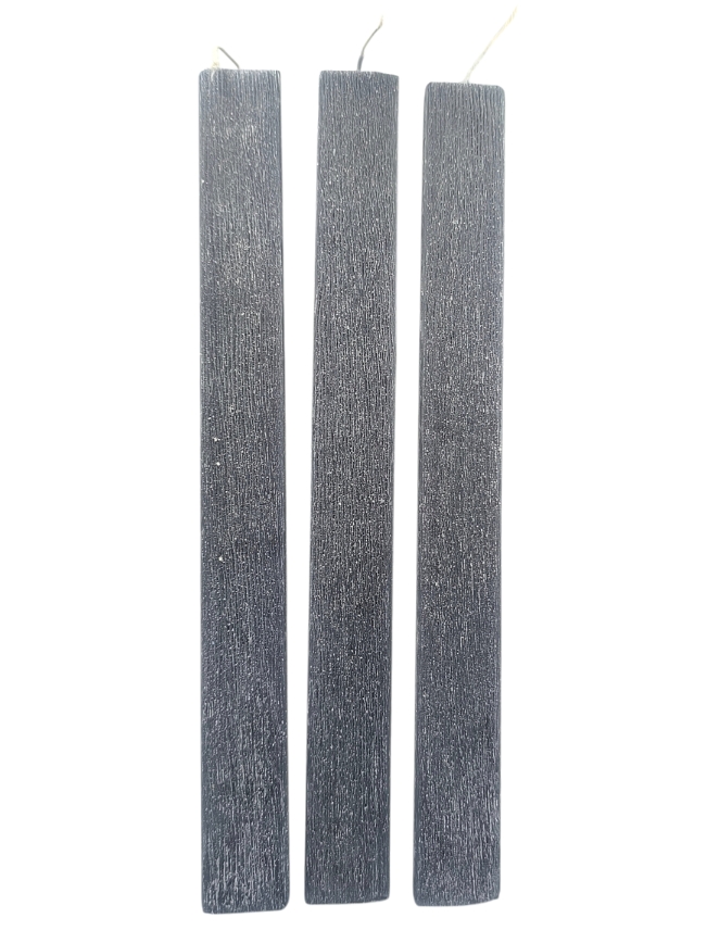 🕯 Πλακέ Αρωματικό Κερί για Πασχαλινή Λαμπάδα – ξυστή 28εκ -1τμχ(mc_1) 2 αρωματικό κερί για λαμπάδα μαύρο