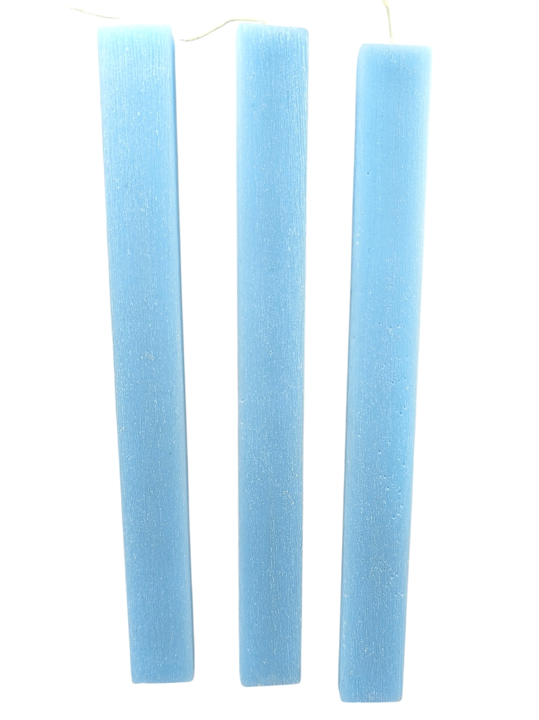 🕯 Πλακέ Αρωματικό Κερί για Πασχαλινή Λαμπάδα – ξυστή 28εκ -1τμχ(mc_1) 5 αρωματικό κερί για λαμπάδα γαλάζιο