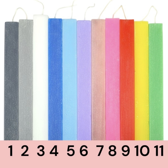 πλακέ ξυστό αρωματικό κερί για λαμπάδα