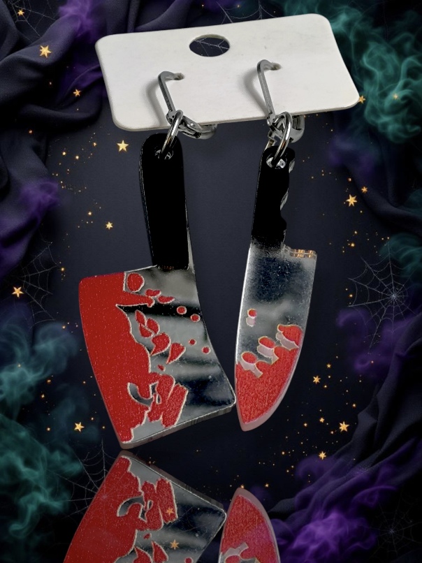 σκουλαρίκια Halloween bloody butchers knifes