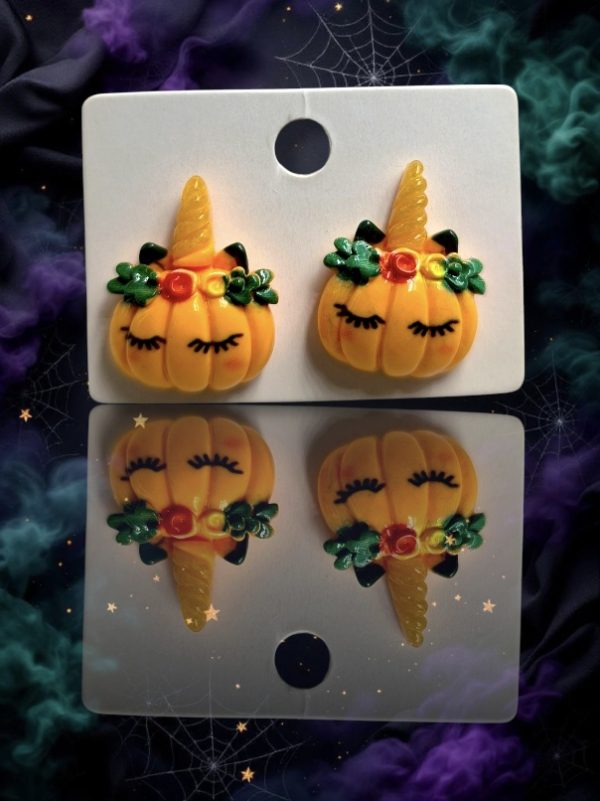 σκουλαρίκια halloween pumpkin corn