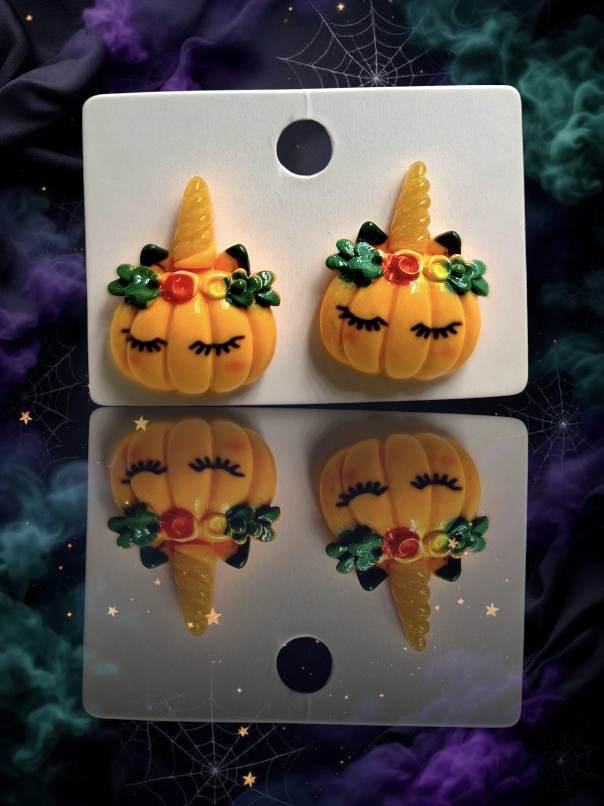 σκουλαρίκια halloween pumpkin corn
