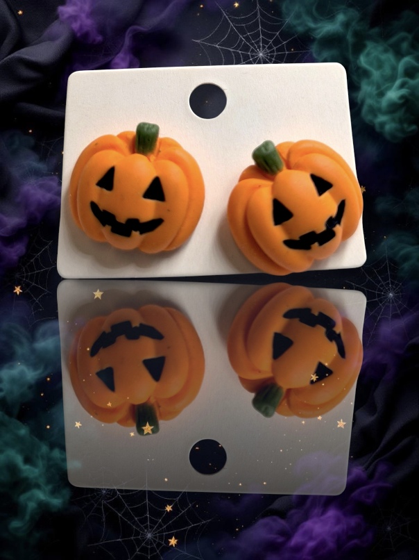 σκουλαρίκια halloween pumpkin