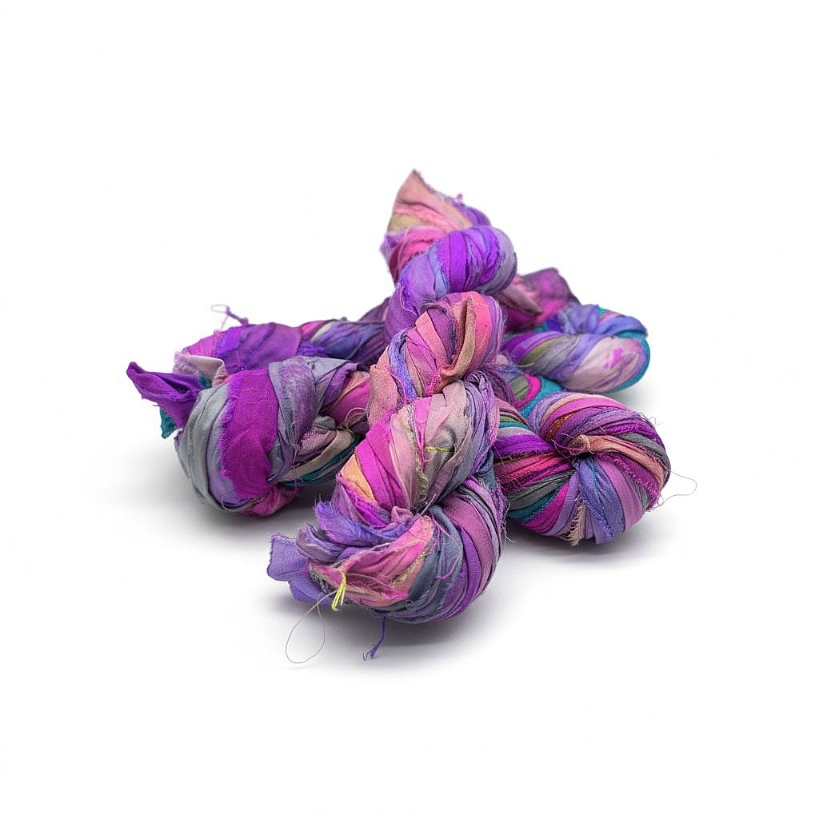 Μετάξι κορδέλα purple tones ίσιο