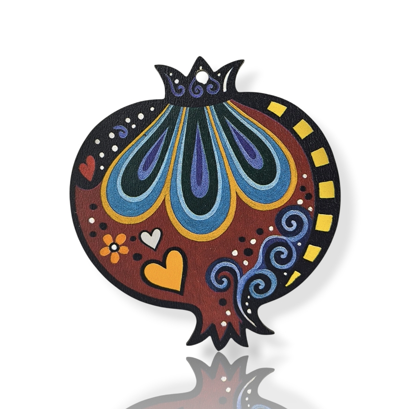 Ξύλινο ρόδι με καρδιά