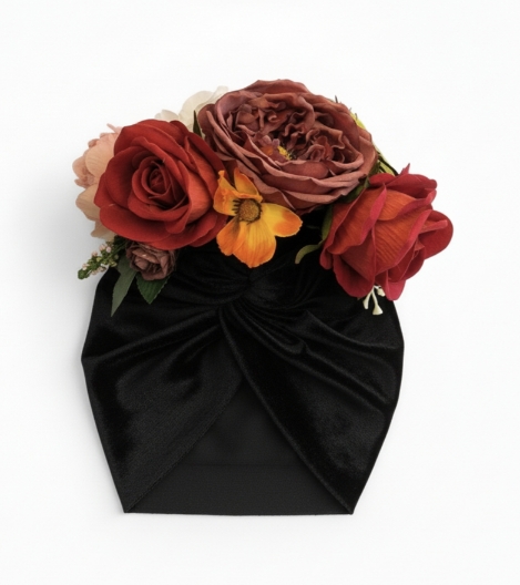 Χειροποίητο βελούδινο τουρμπάνι Las Brujas Frida εμπνευσμένο από τη Frida Kahlo