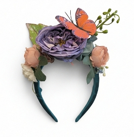 Χειροποίητη στέκα Las Brujas Alma με floral διακόσμηση και πεταλούδα