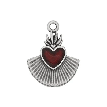 Επάργυρη καρδιά με σμάλτο