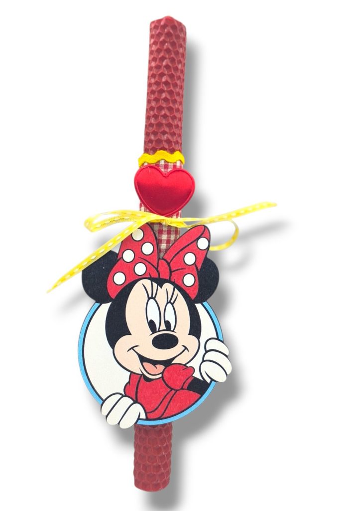 Minnie Mouse λαμπάδα μελισσοκέρι