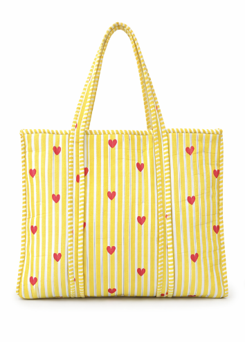 βαμβακερή tote καρδιές