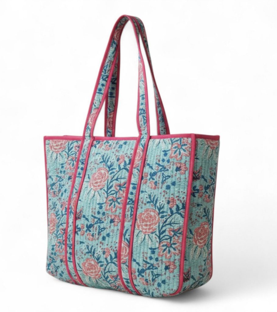 Βαμβακερή Tote Bag Aqua Blossom 19 Βαμβακερή Tote Bag Aqua Blossom