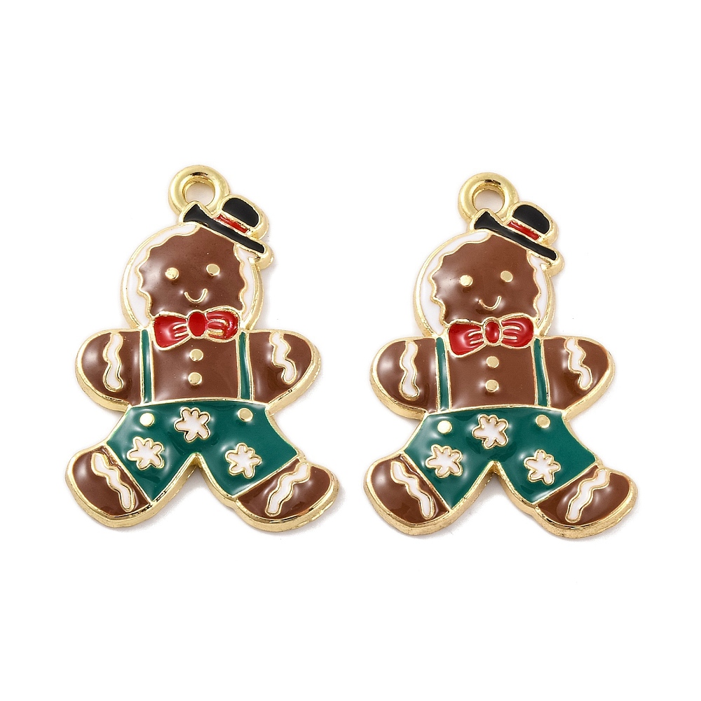 Χριστουγεννιάτικο κρεμαστό Gingerbread Man μπισκοτάνθρωπος με σμάλτο για χειροποίητα κοσμήματα